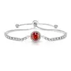 Transmisión en Vivo Más Vendido Pulsera Octagonal Corte Rosa Incrustada con Diamante de Alto Carbono Piedra Preciosa de Color Padparadscha Joyería Dropshipping