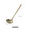 Aço Inoxidável 304 Panela Quente Doméstica Colher Espessada Aprofundada Concha de Sopa Padrão Martelado Escorredor de Sopa