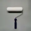 [Suministro de fábrica] tipo exportación rodillo de pintura amarillo azul rayado resistente a solventes rodillo de pintura para látex