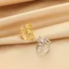 Amazon nuevo anillo ancho geométrico en forma de corazón para mujer amor acero inoxidable chapado en oro anillo abierto fabricantes en nombre del cabello