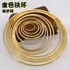 Aplique apanhador de sonhos anel feito à mão anel de ferro dourado anel de metal círculo acessórios de joia material apanhador de sonhos atacado