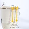Tienda de oro con aretes de borla de mago sombra mariposa dorada y dorada para mujer, aretes de lujo ligero de alta gama para regalo de novia