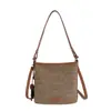 Bolsa de cubo tejida a rayas coloridas de verano, bolso de mano elegante y de gran capacidad para el día a día, bolso de hombro/axila