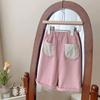 Pantalones Casuales de Verano para Niñas Estilo Occidental para Bebé Niños Personalizados Marca de Moda Estilo Coreano Bolsillo de Flores Celebridad de Internet Frescos Pantalones de Pierna Ancha