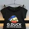 Traje de Trabajo de Dibujos Animados Pato Amarillo Nuevo Estilo de Verano para Niños Pequeños 6 Años Camiseta de Manga Corta Ropa de Verano para Bebé Niño Ropa Moderna para Niños