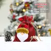 Novo saco de presente de Natal saco de doces decoração de Natal imitação de linho Papai Noel saco de maçã saco de presente atacado