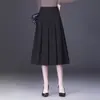 Falda de mujer petite, falda plisada, falda de línea A, falda de paraguas, nueva falda de longitud media otoño 2026, falda de traje para mujer