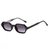 Gafas de Sol Nuevas de Propionato 2026, Gafas de Sol de Marco Pequeño Polygonal Estilo Europeo y Americano, Patillas de Cobre Blanco de Alta Gama, Protección UV para Exteriores