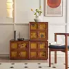 Estilo Medieval Nube Fragante Gasa Módulo de Armario Combinación de Gabinetes Madera Maciza Retro Gabinete Carmen Nuevo Estilo Chino Mueble de TV Mesita de Noche