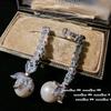 Pendientes de perla de concha de Margaret gema mujer rica feliz chapado en oro de 18 quilates collar de perla con circón Iris