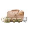 Tetera Qin Quan con paisaje colorido de fábrica, tetera, caja de regalo, una tetera, dos tazas, juego de té de kung fu de viaje de alto valor colorido