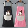 Delantal Lindo Estilo Japonés Impermeable y a Prueba de Aceite para Cocina y Tareas Domésticas Ropa de Trabajo para Mujer Cubre Cintura Estampado con logo