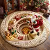 Alfombra de terciopelo de cristal transfronteriza, alfombra de sala de estar navideña visual 3D, alfombra duradera y decorativa, venta al por mayor del fabricante
