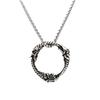 Collar de acero de titanio europeo y americano no se decolora cabeza de lobo para hombre grifo conectando colgante de acero inoxidable anillo vintage joyería al por mayor