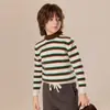 Nuevo Suéter de Punto Rayado de Cachemira de Cuello Semi Alto para Niños y Niñas, Nuevo Otoño e Invierno, Cálido, Cómodo, Moderno