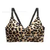 Sujetador Sexy Tallas Grandes Estilo Europeo y Americano Transfronterizo, Anticaída, Push-Up, Lencería con Estampado de Leopardo para Mujer, Sin Aros, Minimiza Busto Grande