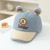 Gorra para Niños de 1-3 Años Estilo Coreano Oso Gorra de Béisbol Modelo Nuevo Primavera/Verano 2026 Gorra de Béisbol Unisex para Bebés con Protección Solar 2
