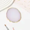 Nova Paleta de Cores para Nail Art de Resina Imitação de Ágata Antiderrapante com Borda Dourada para Exibição e Fotografia de Unhas