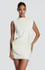 Vestido Elegante Justo Hot Girl 2026 Comércio Exterior Europeu Estilo Novo de Primavera Drapado Personalidade Vazado Curto Vestido Y2K