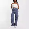 Novedad Primavera y Verano 2023 Pantalones Cargo Versátiles Casuales Verde Militar Cintura Alta Adelgazantes Moda Tendencia para Mujer