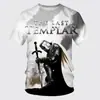 Comercio Electrónico Transfronterizo Nueva Camiseta para Hombre Europea y Americana Impresión Digital 3D Holgada Casual de Manga Corta con Cuello Redondo para Hombre