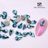 Lago Azul Nail Art Em Forma De Diamante Lágrimas De Sereia Azul Gelo Plano Em Forma De Diamante Fundo Dourado Nail Art Enfeites De Diamante