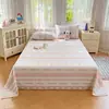 2026 Novo Modelo Original Algodão Tecido Grosso Lençol de Cama Espessado Tapete Refrescante Conjunto de Três Peças Solteiro/Casal Linho Lençol de Cama para Dormitório Estudantil