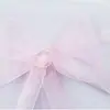 Laço de Organza Transfronteiriço para Encosto de Cadeira Fita de Gaze de Vidro Banquete de Casamento de Hotel Flor Decorativa de Tule para Encosto de Cadeira