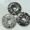 50mm Copo de Nieve Nostálgico Piedra Natural Moneda Antigua Hebilla de Paz Juguete de Mano Colgante DIY Collar