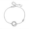 Pulsera de Plata S925 Rueda de la Fortuna, para Mujer, Moderna y Versátil, Brazalete de Amor Nicho de Alta Gama, Nuevo Producto para Novia