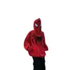 Suéter americano de Spider-Man para hombre, estilo hip hop americano, chaqueta tipo cárdigan resistente y pesada, diseño de primavera y otoño, sudadera con capucha