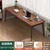 Mesa de computador longa retangular de peça única em madeira maciça estilo nórdico para duas pessoas para uso fixado na parede na sala de estar, escritório ou quarto