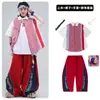 Ropa de Calle de Hip-Hop de Moda para Niños Conjunto de Ropa para Actuación Camisa a Cuadros Genial para Niños Ropa de Hip-Hop para Actuación de Niños