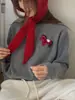 Suéter de Punto Redondo Pequeño Fresco Estilo Coreano con Parche de Caballo Tejido a Mano para Mujer Estilo Perezoso Ropa de Punto Otoño e Invierno Zez