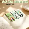 Marcador de Página Magnético Criativo de Desenho Animado de Panda para Estudantes, Clipe de Página Magnético Fofo para Livros, Marcador de Leitura para Estudantes, Divisor de Páginas, Prêmio
