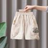 7876 Pantalones Cortos de Verano para Niños Estilo Delgado 2026 Nuevos de Moda Frescos Moda Infantil Pantalones Cargo Casuales de Verano de Longitud Media