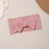 Faixa de Cabeça Elástica de Nylon Listrada e Lisa para Crianças Europeias e Americanas Proteção da Moleira do Bebê Faixa Larga Acessórios de Cabelo de Princesa Atacado