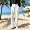 Pantalones de vestir rectos de moda americana para hombre, sin arrugas, no planchar, pantalones casuales para el día a día, estilo moderno fino y transpirable para el verano