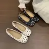 Sapatos rasos de bolinhas estilo francês para mulheres, novo modelo de outono 2006, perfeitos para combinar com vestidos, sapatos Mary Jane estilo noite
