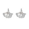 Brincos simples femininos estilo coreano, moda all-match, brincos de pérolas e conchas