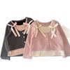 Top de camiseta dulce y versátil para niñas, de imitación de dos piezas, primavera 2025, nueva versión coreana, moda infantil, elegante, camisa básica