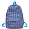 Mochila nueva a cuadros retro, moderna y única, gran capacidad, adecuada para estudiantes de primaria y secundaria, estilo coreano, mochila versátil