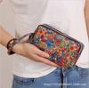 Venda por atacado moeda bolsa de telefone móvel chave lona clutch bag multi-camada zíper bolsa pequena mulher grande capacidade mãe horizontal
