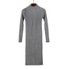 Falda Andy de Terciopelo Personalizada Otoño e Invierno Vestido Tejido Slim de Manga Larga Otoño Temprano Nuevo Suéter de Mujer Falda Larga