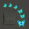 Xino Yg_B101 Mariposa de Cristal Azul Luminosa Pegatina Autoadhesiva Removible Decoración de Pared para Habitación Infantil