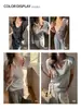 Camiseta de Manga Corta Estilo Perezoso Coreano para Mujer, Top Básico Versátil Sencillo con Cuello en V para Primavera y Verano, Ropa Interior con un Toque de Lujo