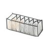 Caja de Almacenamiento para Ropa Interior con Compartimentos de Malla, Cajón para Jeans, Calcetines, Sujetadores, Camisetas, Caja Organizadora para Dormitorio y Hogar con Etiquetas