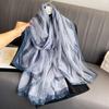 Novo Xale de Seda de Verão Xale de Seda Respirável Estampado Porcelana Azul e Branco Feminino Lenço Fino Baotou Lenço para Mãe Lote