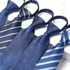 8cm Multicolores Modernos Hombres Negocios Vestir Profesional Cremallera Corbata Fácil de Tirar Sin Nudos Perezoso Conveniente Caja de Regalo