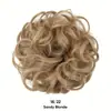 Moño de Pelo Estilo Europeo y Americano para Mujeres, Moño de Pelo Elástico, Seda de Alta Temperatura, Moño de Pelo Rizado Natural Esponjoso, Fábrica de Pelucas Transfronteriza
